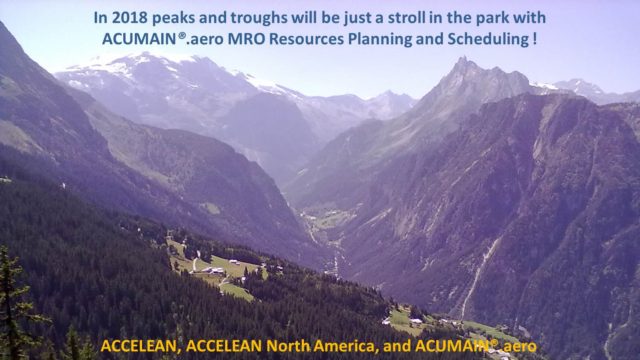 In 2018 peaks and troughs will be just a stroll in the park with ACUMAIN.aero MRO Resources Planning and Scheduling.